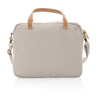 XD Collection Impact AWARE™ 16 oz. recycled canvas laptop bag Convoy grey