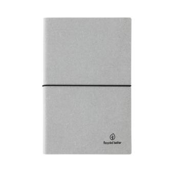 XD Collection A5 recycled leather notebook Light grey