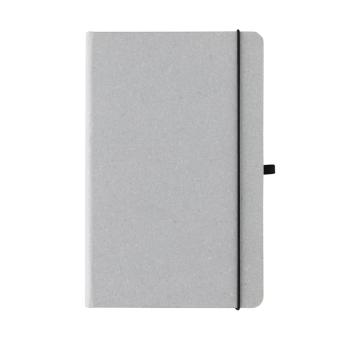 XD Collection Recycled leather hardcover notebook A5 Light grey