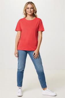 Iqoniq Yala women lightweight recycled cotton t-shirt, luscious red Luscious red | XXS