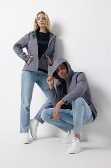 Iqoniq Makalu women recycled polyester soft shell jacket, vulcano heather grey Vulcano heather grey | XXS
