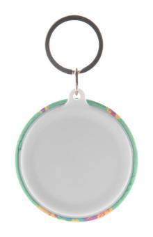 KeyBadge RPET Maxi pin button keyring White