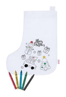 Mordy colouring Christmas stocking White