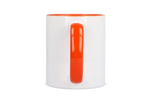 Mug subli Oslo colored inside & handle 300ml Orange/white