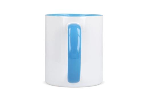 Mug subli Oslo colored inside & handle 300ml, lightblue Lightblue, offwhite