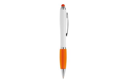 Kugelschreiber Hawaï Stylus weiß Orange/weiß