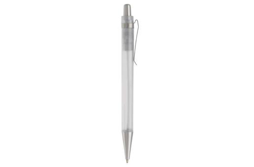 Ball pen Antarctica metal clip Transparent white