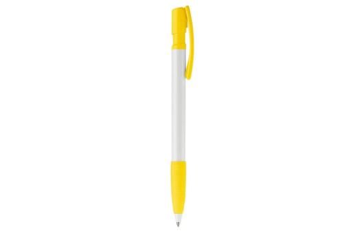 Nash ball pen rubber grip hardcolour White/yellow