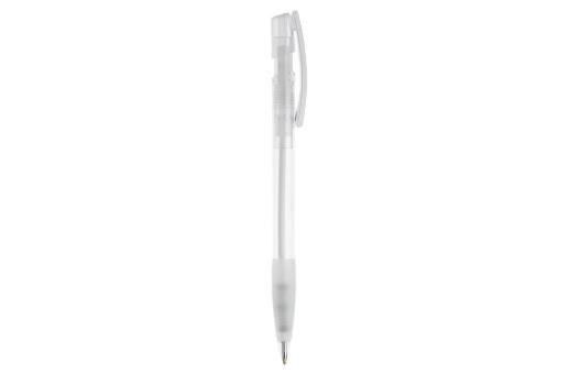 Nash ball pen rubber grip transparent, white White,transparent