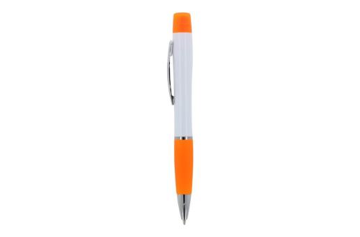 Ball pen Hawaii with tri-colour highlighter Orange/white