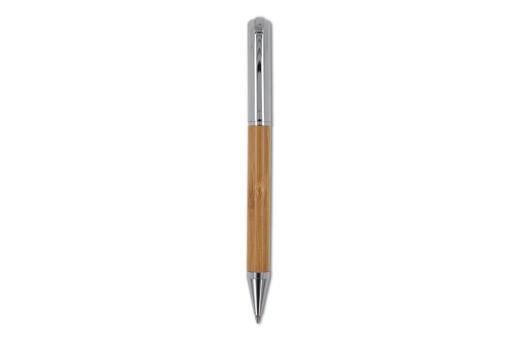 Metal ball pen and rollerball set bamboo in gift box Timber