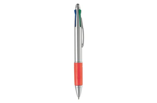 Ball pen 4 colours Silver/red