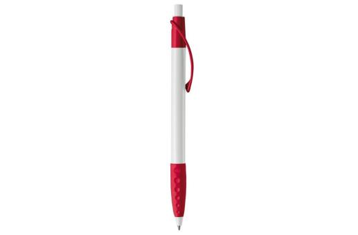 Cosmo ball pen rubber grip HC White/red