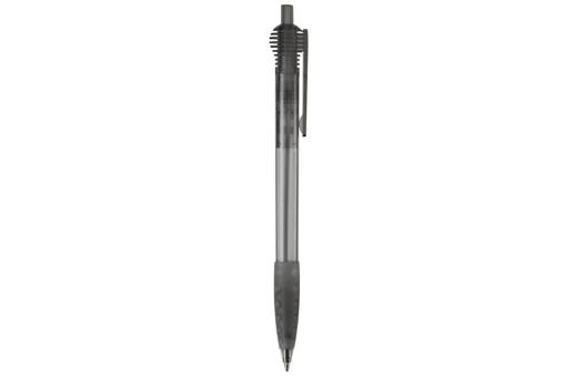 Cosmo ball pen transparent rubber round clip Transparent black