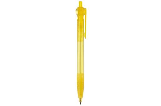 Cosmo ball pen transparent rubber round clip Transparent yellow