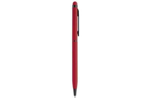 Slim stylus rubberised Red