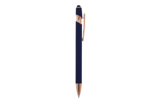 Ball pen Paris Deluxe Metal Rubberised Dark blue