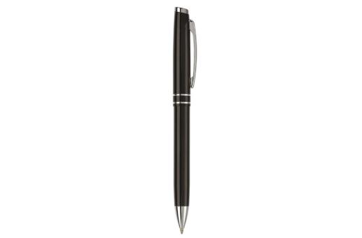 Ball pen metal 2 stripes Black