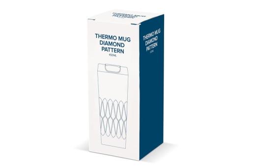 Thermo mug diamond pattern 450ml Black