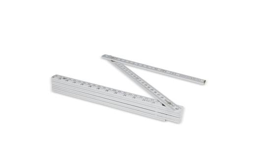 Folding ruler wood 2m Made in EU White