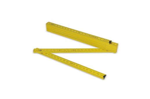 Folding ruler wood 2m premium painted Yellow