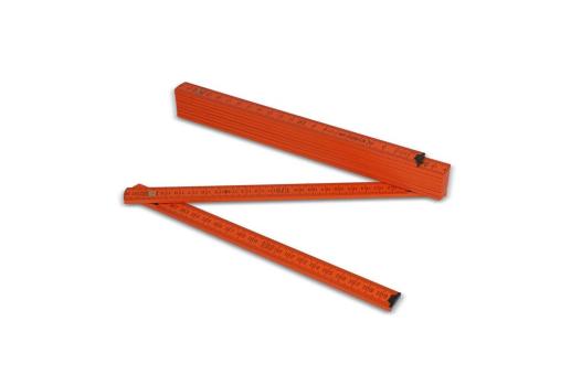 Folding ruler wood 2m premium painted Orange