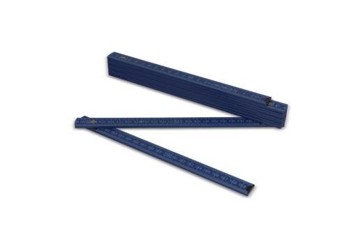 Folding ruler wood 2m premium painted Dark blue