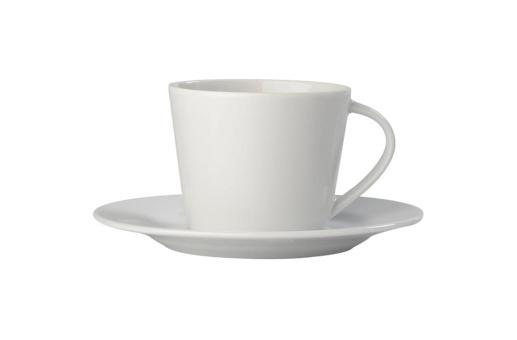 Tasse mit Untertasse Milano 160ml Weiß