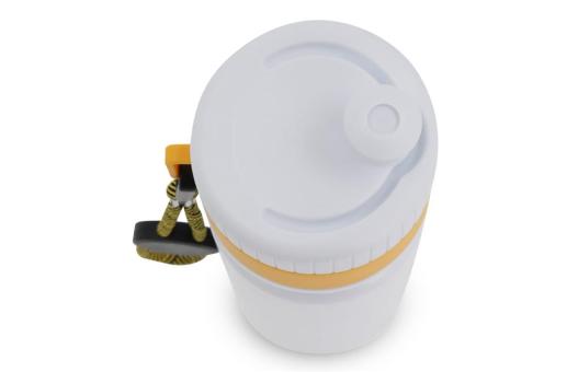 Sports bottle with edge and cord 750ml White/yellow