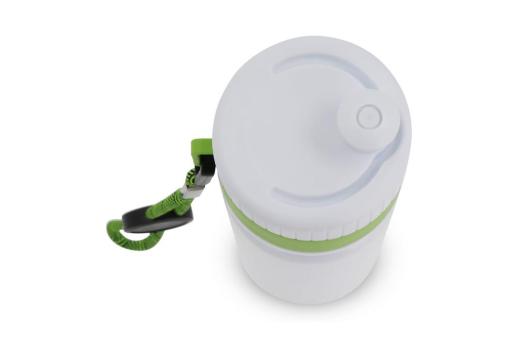 Sports bottle with edge and cord 750ml Frog/white