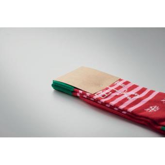 JOYFUL M Pair of Christmas socks M Red