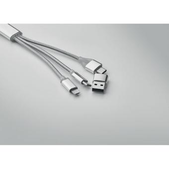 BLUE 4in1 Ladekabel Typ-C Silber