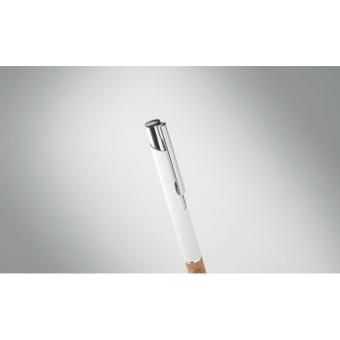 VERIA Push button aluminium pen White