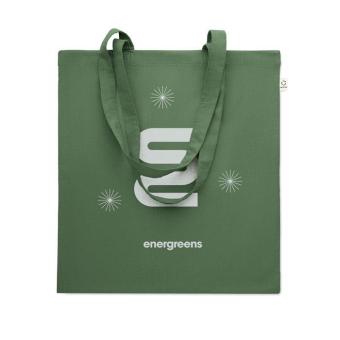 VIVEKA COLOUR Recycled cotton shopping bag Dark green