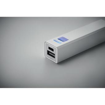 POWERALUC 2600 mAh Powerbank Silber matt