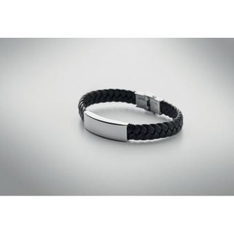 FAULET Geflochtenes Armband 21 cm Schwarz