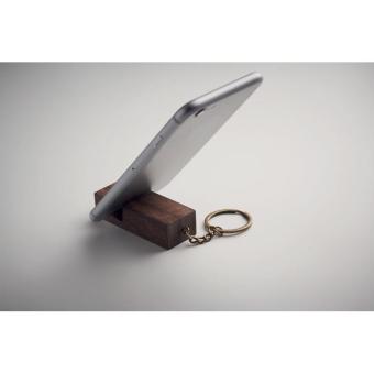 CODE Key ring with phone stand Timber