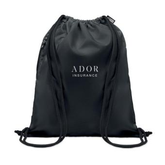 NIGHT Large drawstring bag 300D RPET Black