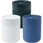 Java 330 ml ceramic tumbler with silicone wrap and plastic lid Green