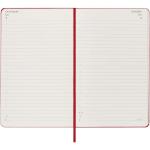 Moleskine hard cover 12 month L daily planner Coral red