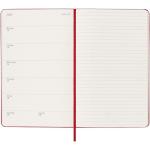 Moleskine hard cover 12 month weekly L planner Coral red