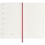 Moleskine soft cover 12 month weekly L planner Coral red