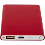 Pep 4000 mAh Type-C recycled aluminium power bank Red