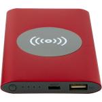 Juice 4000 mAh Type-C recycled aluminium wireless power bank Red