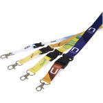 Bucks Sublimation Lanyard mit Schnappverschluss, schwarz/weiss Schwarz/weiss | 10mm