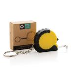 XD Collection MeasureMate RCS reycled ABS 1 meter tape keychain Yellow