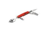 Foldable cutlery in multi-tool Red