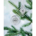 BUNO Ornament mit Band, rund Silber