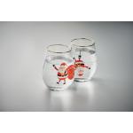 NOEL Set of 2 Christmas glasses White