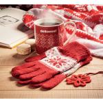 COPITO SET Winter gift mug and gloves set Red